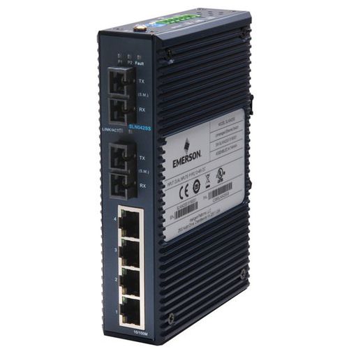 Commutateur Ethernet non administrable - IC086SLN042SS - Emerson - 6 ports / 10/100BaseT(X) / redondant