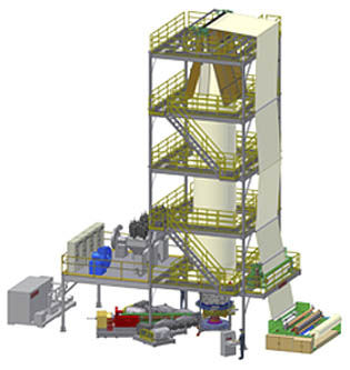 Ligne de coextrusion multicouche - ALPHA GEO - Alpha Marathon Technologies Group, Inc. - de film par gonflage / pour PP