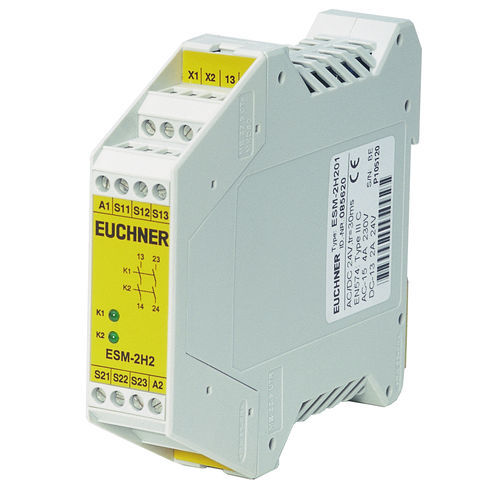 Relais de sécurité d'arrêt d'urgence - ESM-2H201 - EUCHNER GmbH + Co. KG - pour commande bimanuel / sur rail DIN / DC