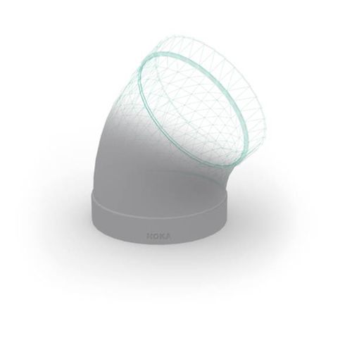 Raccord pneumatique - HoKa GmbH - à emboîtement / à souder / coudé à 45°