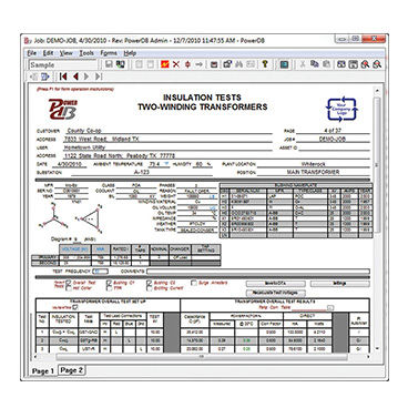 Logiciel de gestion de données - PowerDB™ Pro - MEGGER - de test / de base de données ODBC / serveur