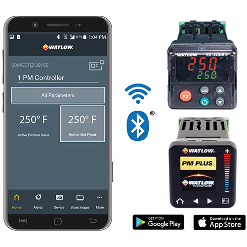 Application mobile de commande - EZ-LINK® - Watlow Electric Manufacturing Company - de contrôle de température / d'alarme / Androïd