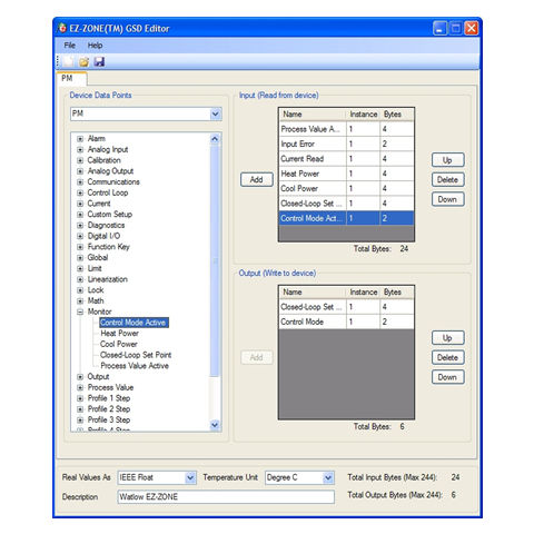 Logiciel d'automatisation - EZ-ZONE® GSD - Watlow Electric Manufacturing Company - d'édition / de communication / PROFIBUS DP
