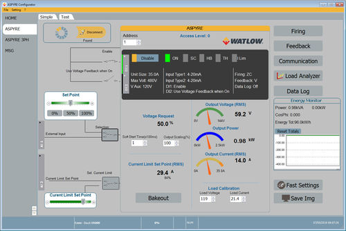 Logiciel configuration - ASPYRE® DT - Watlow Electric Manufacturing Company - de communication