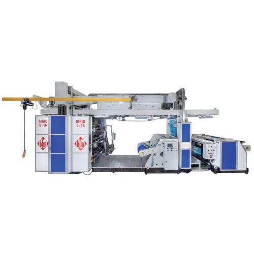 Presse flexographique stack - SIRIO 6 series - bfm S.r.l., Costruzione Macchine per Materie Plastiche - à 6 couleurs / pour film en plastique / type roll to roll