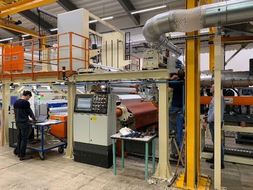 Ligne d'extrusion couchage - B.G. PLAST S.r.l. - pour PVC / pour HDPE / pour LDPE