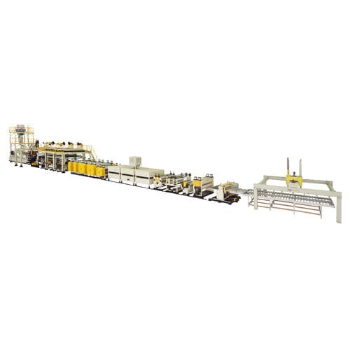 Ligne d'extrusion de panneaux - JWS1 series - Jwell Extrusion Machinery Co., Ltd., Shanghai - couchage / pour PE / pour composite acier / polymère