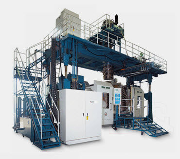 Extrudeuse-souffleuse - PBI-X series - Kai Mei Plastic Machinery Co., Ltd. - à tête d'accumulation