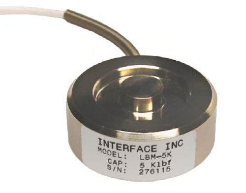 Capteur de force en compression - 0.125 - 250 kN | LBM series  - Interface, Inc. - type bouton / par jauge de contrainte / capacitif