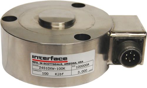 Capteur de force en compression - 50 - 200 kN | 2451, 2461 - Interface, Inc. - type bouton / en acier inoxydable / à faible encombrement
