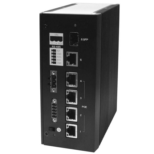 Commutateur Ethernet 4 ports - AES-5204 - ARBOR Technology Corp. - gigabit / PoE / industriel