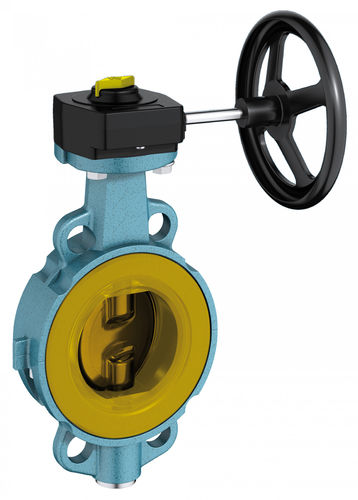 Vanne papillon - Z 011-GMX - EBRO ARMATUREN Gebr. Bröer GmbH - avec volant / wafer / pour fluide abrasif
