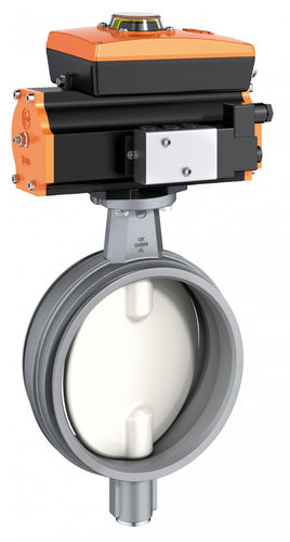 Vanne papillon - CK - EBRO ARMATUREN Gebr. Bröer GmbH - à commande pneumatique / wafer / en aluminium