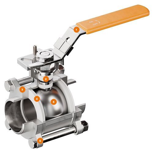 Vanne à billes - V-3MH - EBRO ARMATUREN Gebr. Bröer GmbH - manuelle / pour l'eau / pour gaz