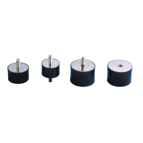 Support antivibratoire cylindrique - RADIAFLEX®  - PAULSTRA - en acier doux / en élastomère / fileté