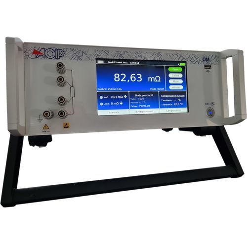 Micro-ohmmètre numérique - OM27 - AOIP - sur table / 4 fils / sur batterie