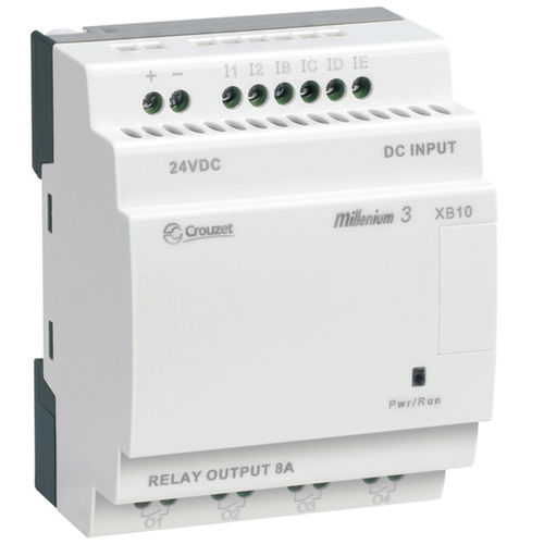 Automate programmable sur rail DIN - XB10 series - Crouzet - entrées analogiques / avec cartes d'E/S extensible