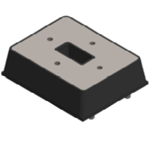 Support antivibratoire rectangulaire - J6332 - CEF POLYMERES - en élastomère / pour charges lourdes