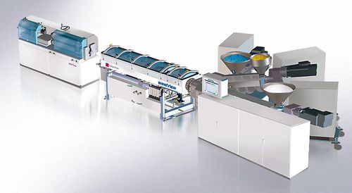 Ligne d'extrusion pour tubes flexibles d'emballage de cosmétique - eco·line  - Breyer GmbH Maschinenfabrik - 7 couches / de tubes / pour PP