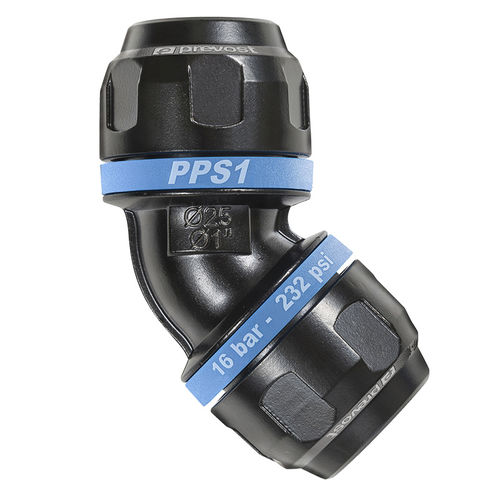 Coude de tuyauterie en aluminium - PPS1 - 4C - Prevost - pour transport pneumatique / 45°