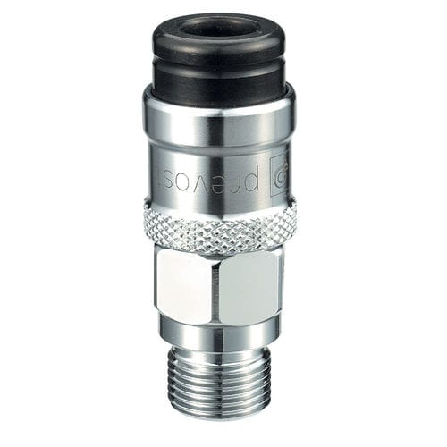 Raccord pneumatique - BAC 07115 series - Prevost - à visser / en laiton chromé / mâle