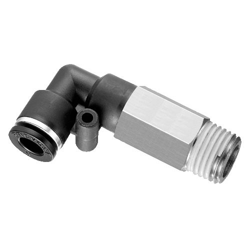 Raccord pneumatique - RPC LR series - Prevost - fileté / push-in / coudé à 90°