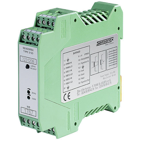 Conditionneur de signal sur rail DIN - SX3120 - SENSOREX MEGGITT - pour transducteur LVDT