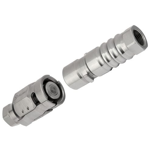 Raccord pour haute température - HTI - Stäubli Fluid Connectors - pour liquide de refroidissement / rapide / en acier inoxydable
