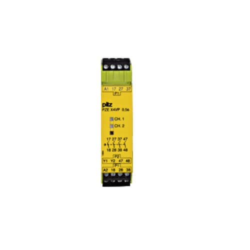 Relais de sécurité à montage sur panneau - PZE X4VP - PILZ - embrochable / mono-canal / 24 Vcc