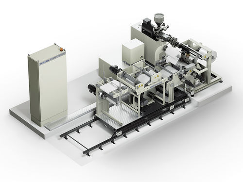 Ligne d'extrusion compacte - esde Maschinentechnik GmbH - de laboratoire / avec écran tactile / de film à plat