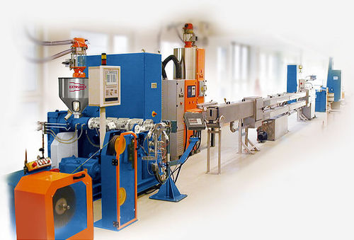 Ligne d'extrusion couchage - Extrudex Kunststoffmaschinen GmbH - pour thermoplastiques / pour revêtement de câbles
