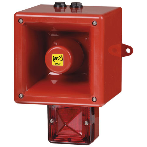 Diffuseur d'alarme sonore avec feu à LED - TL112HV2 - ae&t - IP66 / robuste / 64 sons