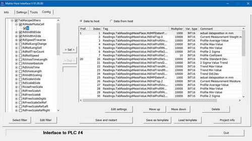 Interface de communication - Mahlo - SCADA