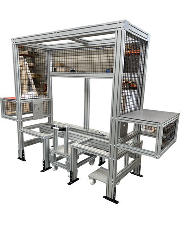 Bâtis de machine modulaire - NORCAN - à colonne / avec armoire de commande / pour applications linéaires