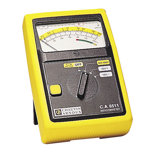 Testeur d'isolement - CA 6511 - CHAUVIN ARNOUX - de tension / de continuité / portable