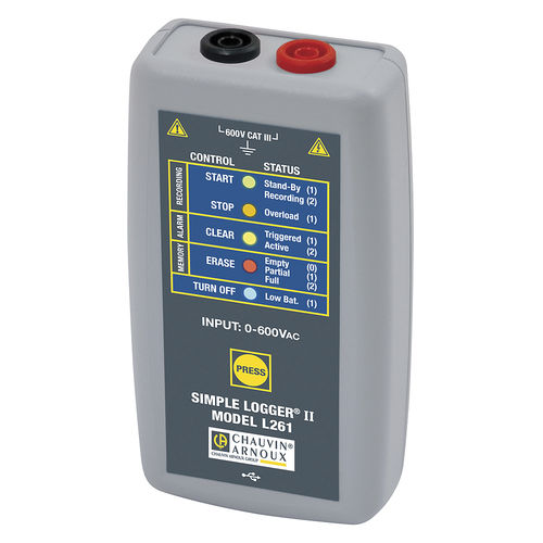 Enregistreur de données de tension - L261 - CHAUVIN ARNOUX - USB / sans écran / alimenté par batterie