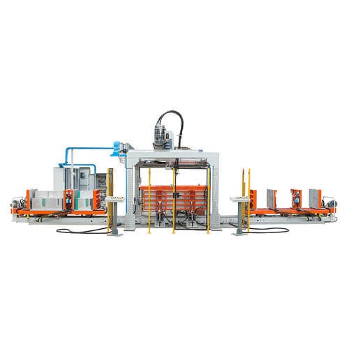 Machine de moulage pour mousse polyuréthane - REAR MOUNT CABINET LINE - SAIP Advanced Polyurethane Equipment - à simple station / automatique / horizontale