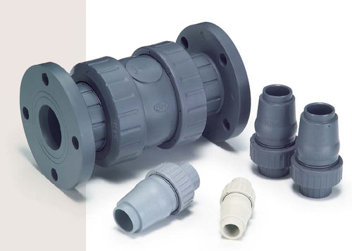 Clapet anti-retour à bille - JB series - Shie Yu Machine Parts Industrial Co., Ltd. - à bride / fileté / en PVC