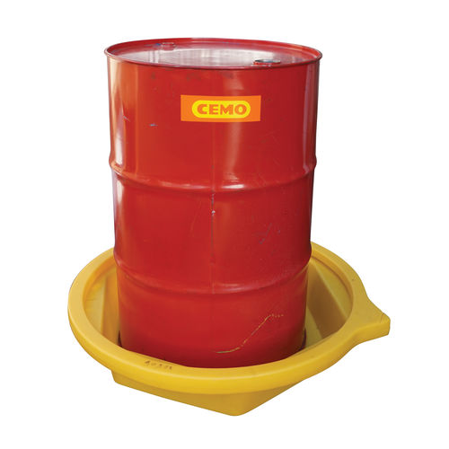 Bac de rétention 1 fût - 90978 - CEMO - en polyéthylène / rigide / auto-portant