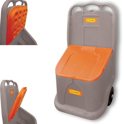 Conteneur de sel - 90383 - CEMO - pour sable / en polyéthylène / avec couvercle