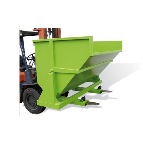 Benne auto-basculante pour déchets - GIN series - GOUBARD - pour chariot élévateur / avec roues