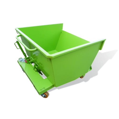 Benne auto-basculante pour déchets - GS series - GOUBARD - pour chariot élévateur / pour sable / avec roues