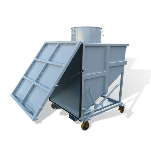 Benne basculante pour aspirateur industriel - IA series - GOUBARD - avec roues / à ouverture frontale