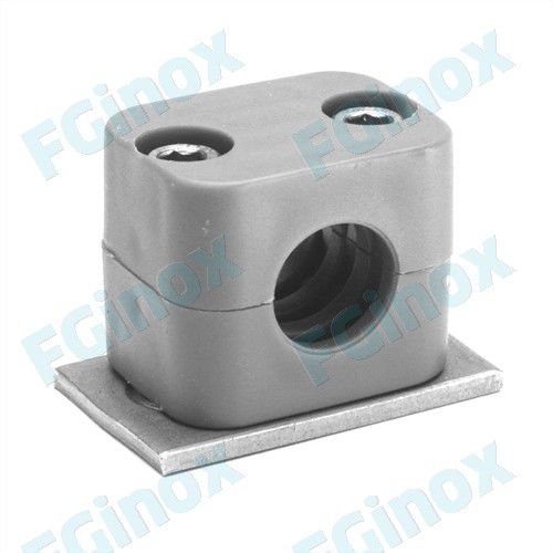 Collier de serrage pour tube à boulon - 2CPS17 - FG INOX - en polypropylène