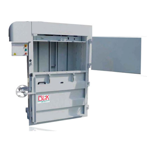 Presse à balles pour carton - SAM 150 - BLIK - verticale / à chargement frontal / semi-automatique