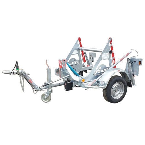 Remorque porte tourets - RD 75 - CABLE EQUIPEMENTS - pour transport et pose de câbles / à 1 essieu / tractée