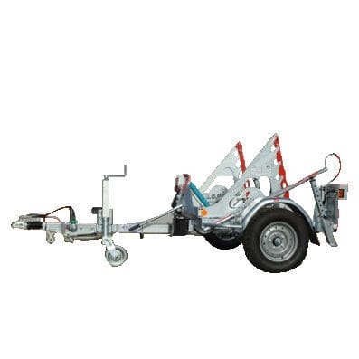 Remorque porte tourets - 150 TF - CABLE EQUIPEMENTS - pour transport et pose de câbles / à 1 essieu / tractée