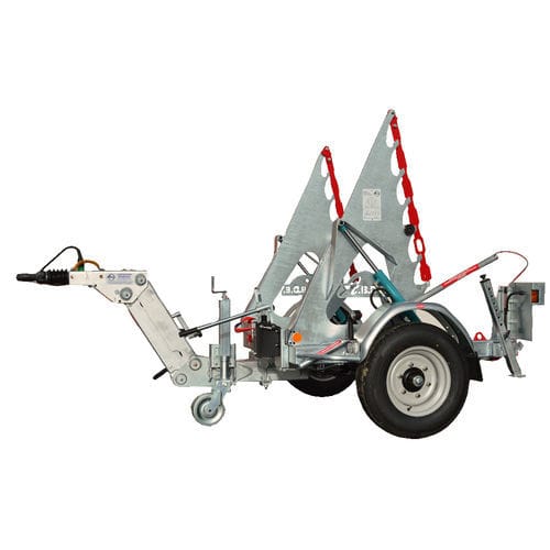 Remorque porte tourets - RD 200 - CABLE EQUIPEMENTS - pour transport et pose de câbles / à 1 essieu / tractée