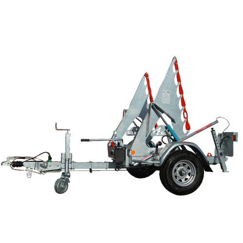 Remorque porte tourets - RD 200 TF - CABLE EQUIPEMENTS - à 1 essieu / tractée / pour transport et pose de câbles