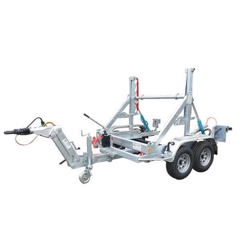 Remorque porte tourets - RD 350 - CABLE EQUIPEMENTS - pour transport et pose de câbles / à 2 essieux / tractée